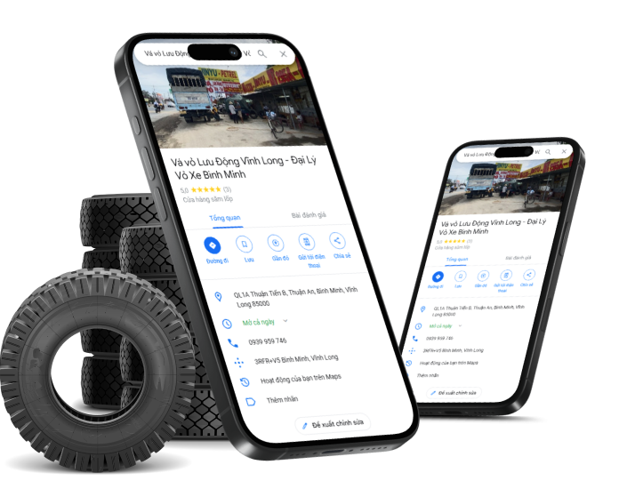 Ví dụ hiển thị trên Google Maps